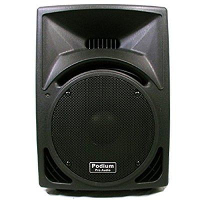 Podium Pro PP8101 PA DJ Karaoke Band Black Pro Audio Two Way ABS Plastic Speaker Podium Pro PP8101 PA DJ Karaoke Band Black Pro Audio Two Way ABS Plastic Speaker